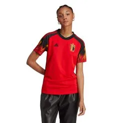 Camiseta Adidas Bélgica Primera Equipación Mundial Qatar 2022 Mujer -JUMA Deporte Comercio camiseta adidas belgica primera equipacion 2022 2023 mujer red black 4