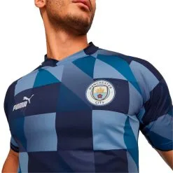 Camiseta Puma Manchester City FC Pre-Match 2022-2023 -JUMA Deporte Comercio camiseta puma manchester city fc pre match 2022 2023 lake blue navy 3
