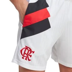 Pantalón Corto Adidas CR Flamengo Fanswear Icon -JUMA Deporte Comercio pantalon corto adidas cr flamengo fanswear 2022 2023 white 3