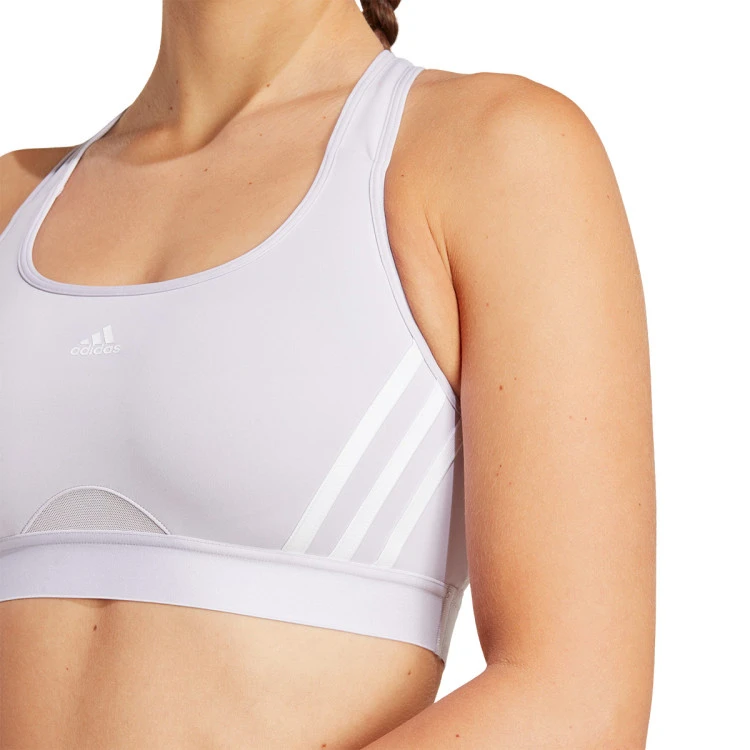 Sujetador Adidas Powerreact Training Medium Support 3 Stripes Mujer 4 Sujetador Adidas Powerreact Training Medium Support 3 Stripes Mujer - Imagen 4