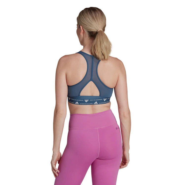 Sujetador Adidas Powerreact Training Medium Support 3 Stripes Mujer 4 Sujetador Adidas Powerreact Training Medium Support 3 Stripes Mujer - Imagen 4