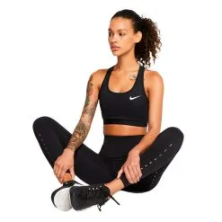 Sujetador Nike Swoosh Band Non-Padded Mujer -JUMA Deporte Comercio sujetador nike swoosh band non padded mujer black white 2